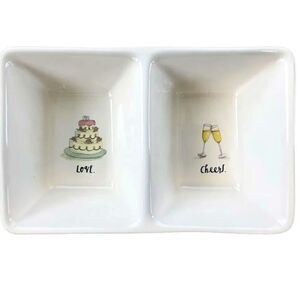 RAE‎ DUNN LOVE & CHEERS STONEWARE TRAY